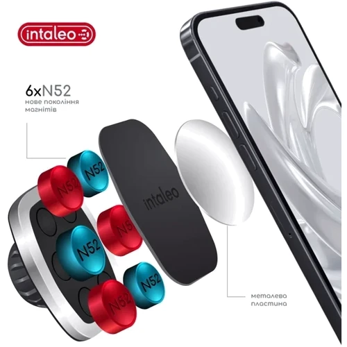 Держатель Intaleo Car Holder Magnetic Silver (CM05GG): Совместимость универсальный, Apple