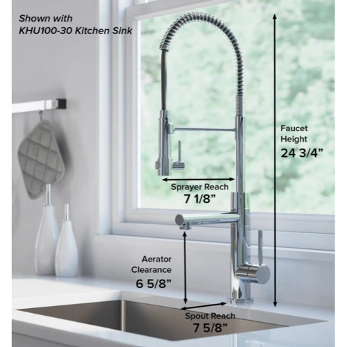 Змішувач для кухонного миття Kraus KPF-1603MBSB