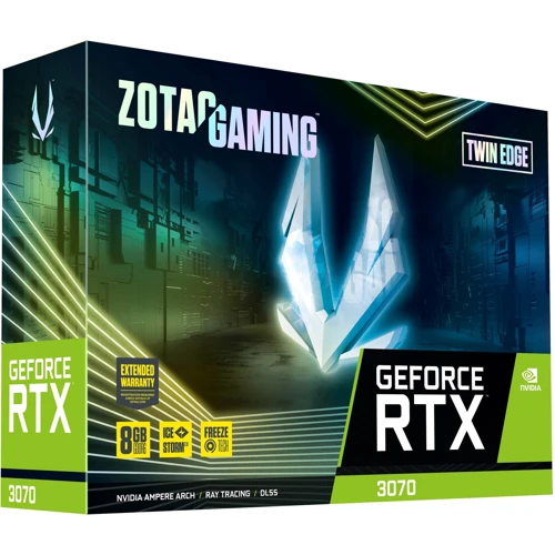 Видеокарта Zotac GeForce RTX 3070 Twin Edge 8 GB (ZT-A30700E-10P): Исполнение Двухслотовое