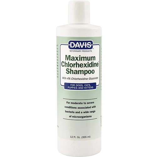 Шампунь Davis Maximum Chlorhexidine Shampoo с 4% хлоргексидином для собак и котов заболеваниями кожи и шерсти 355 мл (52283)