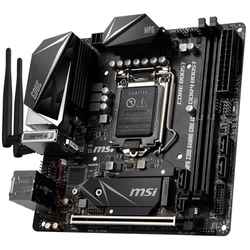 MSI MPG Z390I GAMING EDGE AC: Разъемы на плате SATA 3.0, M.2