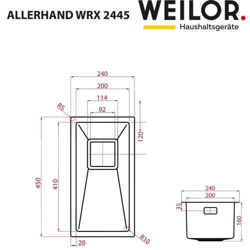 Weilor ALLERHAND WRX 2445: Наличие крыла Нет