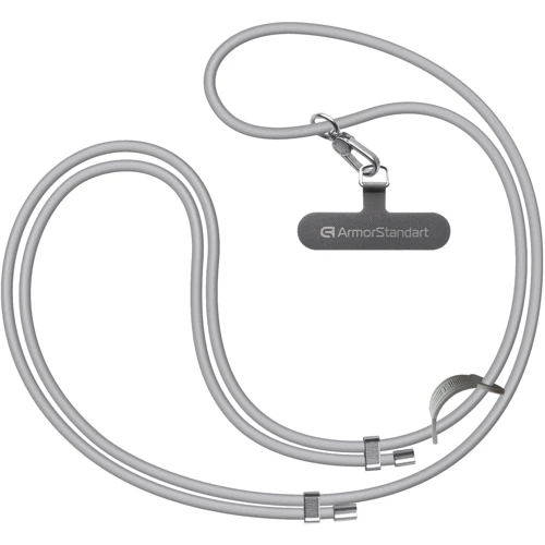 Ремешок для смартфона ArmorStandart Silicone Rope Titanium Grey with Grey holder (ARM76276)