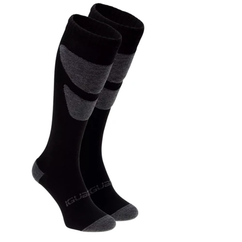 Шкарпетки гірськолижні Iguana Predo-Black/Dark Grey розмір 43-46 (29-31) чорні (5902786377282)