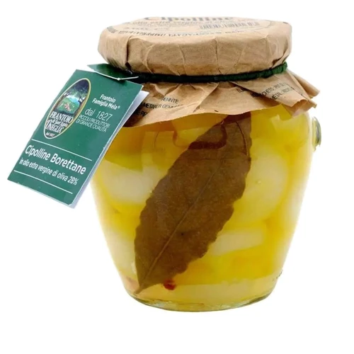 Цибулинки Frantoio di Sant'agata Borettane Onions в оливковій олії Extra Virgin 280 г (8014531201623)