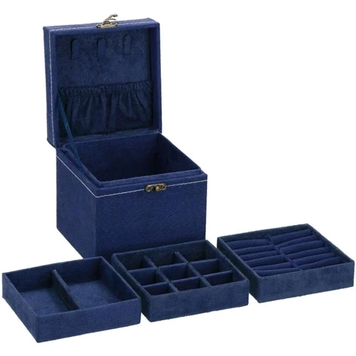 Скринька для прикрас (футляр для біжутерії) Springos 12x12x12 см HA1089 фото 11