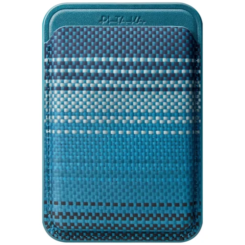 Чехол для iPhone Pitaka Magnetic Woven Wallet Moonrise (MWW2403): Цвет синий
