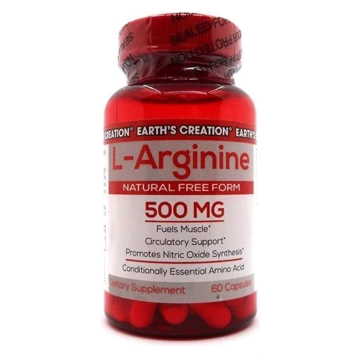 Аминокислота для спорта Earth‘s Creation L-Arginine 500 mg 60 caps