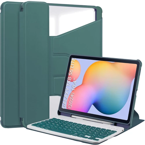 Аксессуар для планшетных ПК BeCover Case Rotatable Smart Keyboard Dark Green for Samsung Galaxy Tab S6 Lite 2024 P620/P625/P627 (712589)