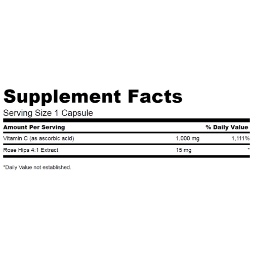 Swanson, Vitamin C with Rose Hips 1000 mg 30 caps (SWA-11251): Тип Витамин C