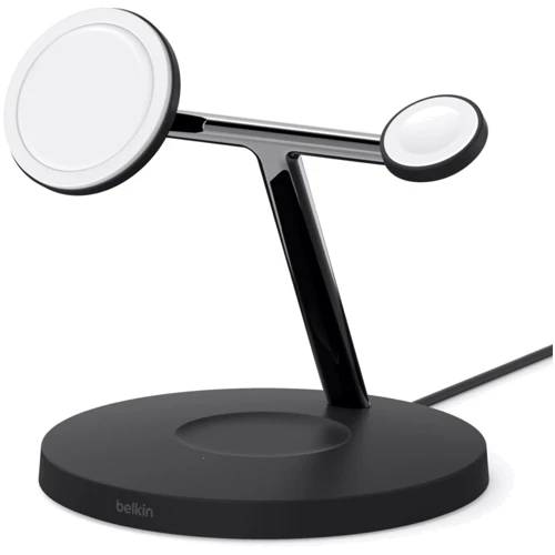 Зарядний пристрій Belkin Wireless Charger Base Station MagSafe Black (WIZ017VFBK) для iPhone 16 I 15 I 14 I 13 I 12 series and Apple Watch