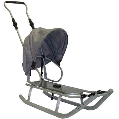 Санки Anmar Active (рег.ручка / капюшон) сірий
