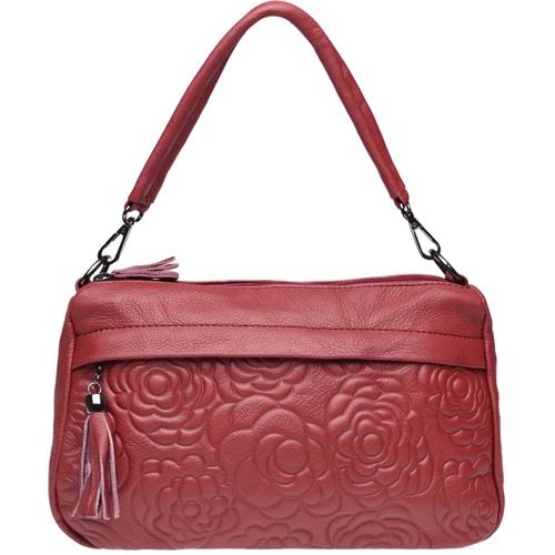 Женская сумка через плечо Borsa Leather красная (K1840-red): Пол Женский