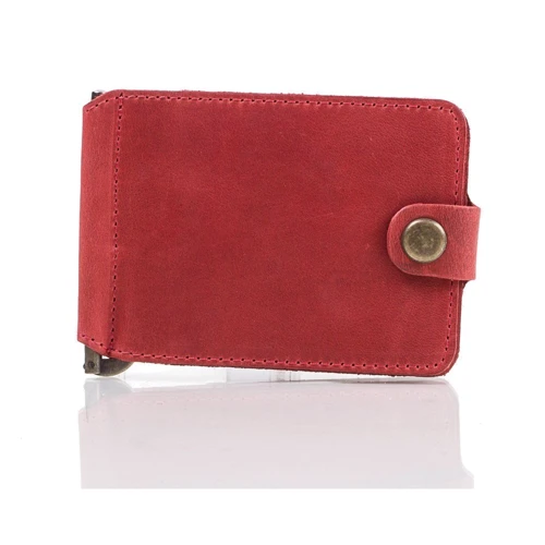 Женский зажим для денег DNK Leather красный (DNK-Clamp-Hcol-H): Пол Женский