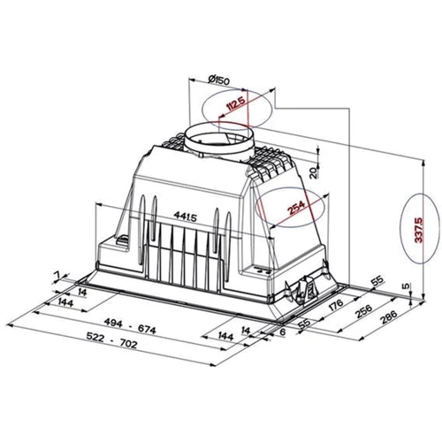 Витяжка FABER Inka Smart C LG A52 (305.0599.305): Тип монтажу Встраиваемый