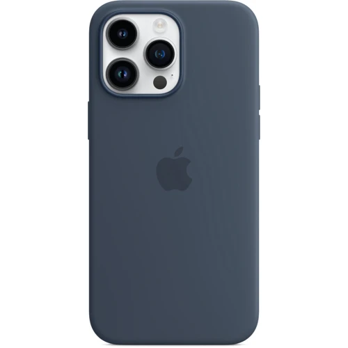 Чохол для iPhone Apple for iPhone 14 Pro Max Silicone Case with MagSafe Storm Blue (MPTQ3) : Матеріали Силикон