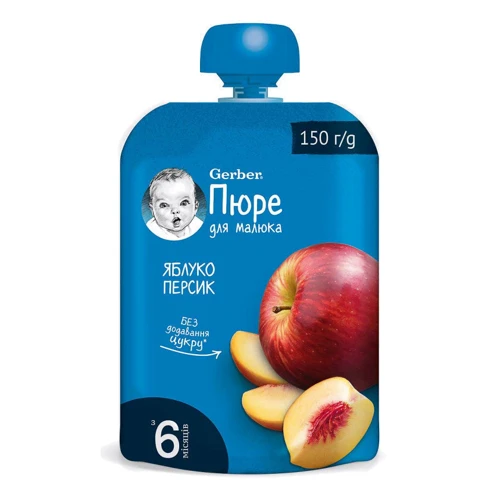 Пюре Gerber яблоко персик 150 г (1227045)