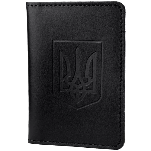 Чоловіча обкладинка для документів DNK Leather чорна (DNK-minidoc-R-Gerb-colJ)