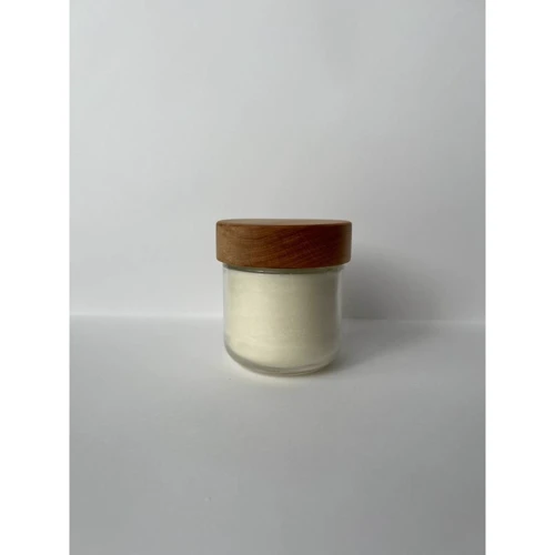 Свічка соєва в склянці Glowing fire, 8х6.5 см (прозора склянка)