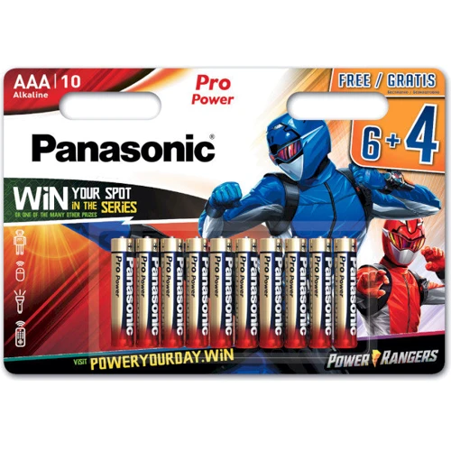Panasonic AAA LR03 Pro Power 10шт Power Rangers (LR03XEG / 10B4FPR)