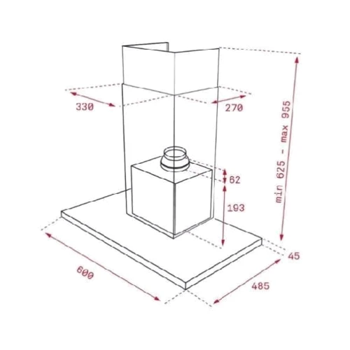 Вытяжка Teka DLH 686 T (40487180): Тип монтажа Настенный