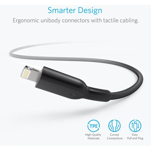 Кабель ANKER USB Cable to Lightning Powerline II V2 90cm Black (A8432H11) фото 5