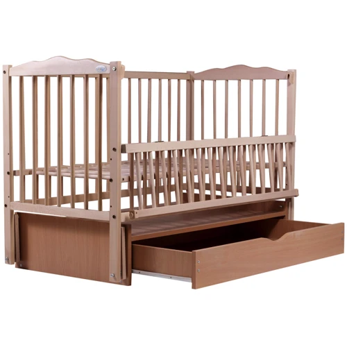 Ліжко Babyroom Веселка маятник, ящик, відкидний бік DVMYO-3 бук світлий (натуральний) (622007)