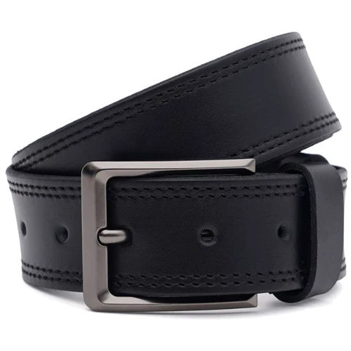 Мужской ремень Borsa Leather черный (125vfx80-black)