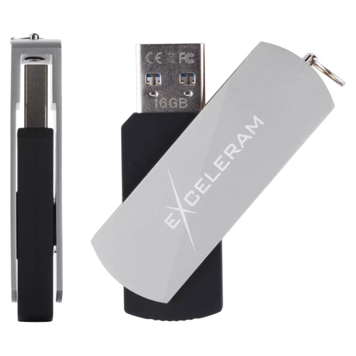 USB-флешка eXceleram 16GB P2 Series USB 3.1 Gen 1 Black (EXP2U3BB16): Стандарт USB USB 3.0