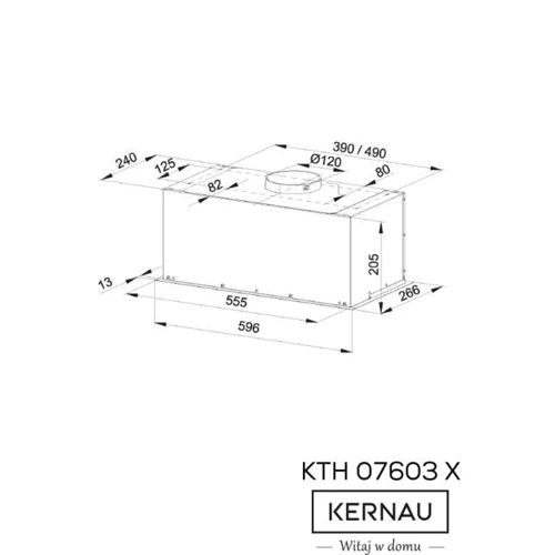 Витяжка KERNAU KBH 07603 X: Тип фільтра повітря Рециркуляція, Відведення