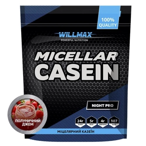 Протеин Willmax Micellar Casein 900 g /30 servings/ Strawberry jam