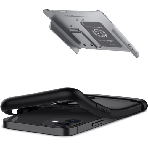 Чехол для iPhone Spigen Slim Armor Satin Silver (ACS01548) for iPhone 12 mini: Материалы поликарбонат и полиуретан