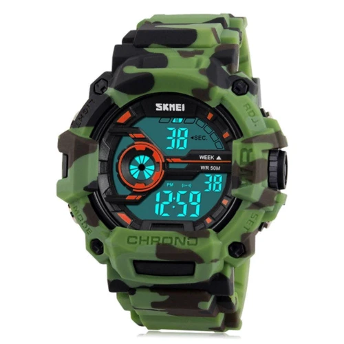 Наручний годинник Skmei 1233 Green Camo