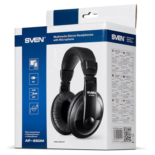 Наушники SVEN AP-860M Black: Диапазон частот (Гц) 20-22000