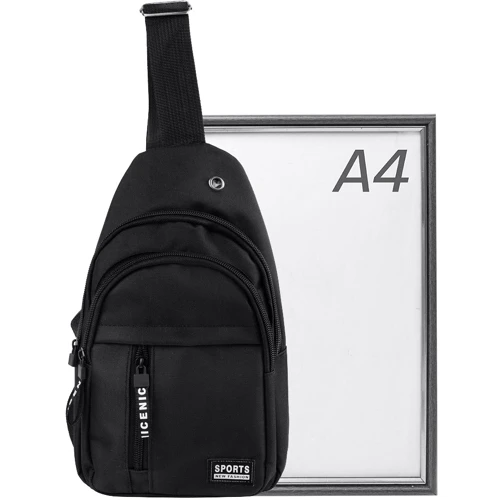 Чоловіча сумка-слінг Valiria Fashion чорна (3DETAM-1202-2): Стать Чоловік