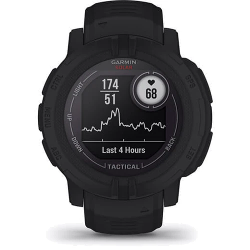 Смарт-годинник Garmin Instinct 2 Solar Tactical Edition Black (010-02627-03): Фітнес-функції крокомір, Секундомір, пульсометр, Пульсоксиметр, Підрахунок калорій, GPS-модуль