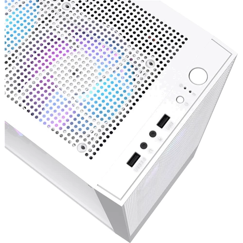 Корпус DarkFlash A290 White ARGB: Материал передней панели пластик, сталь