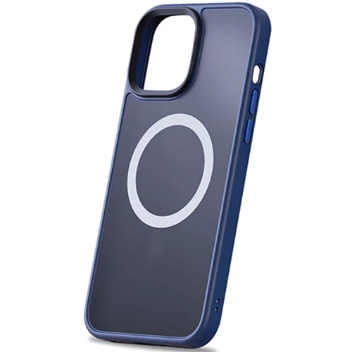 Чохол для iPhone Mobile Case TPU+PC Metal Buttons with MagSafe Blue для iPhone 13 Pro Max: Колір синий