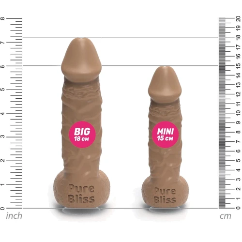 Крафтовое мыло-член с присоской Pure Bliss MINI Brown, натуральное