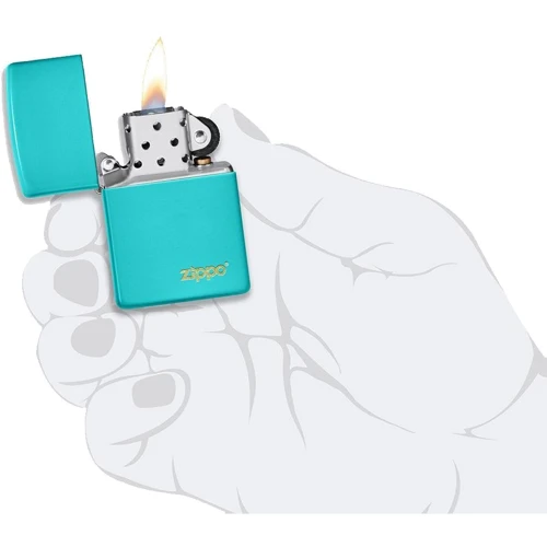Зажигалка Zippo 49454 Flat Turquoise Zippo Lasered (49454 ZL) фото 3
