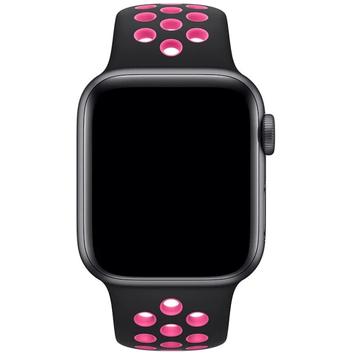 Аксесуар для Watch Apple Sport Band Nike Black/Pink Blast (MWU72) for Apple Watch 38/40/41mm: Сумісність Apple Watch 41mm, Apple Watch 38mm, Apple Watch 40mm