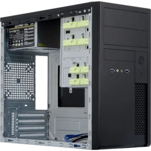 Корпус Chieftec Mesh 350W (XT-01B-350GPB): Материал передней панели сталь