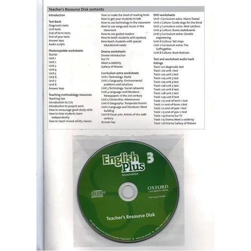 English Plus 2nd Edition 3: Teacher's Book with Teacher's Resource Disk: ISBN 9780194202282
