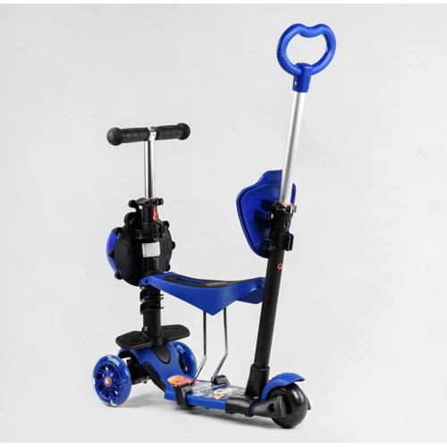 Самокат Best Scooter с защитным бампером синий (44004): Количество колес 3