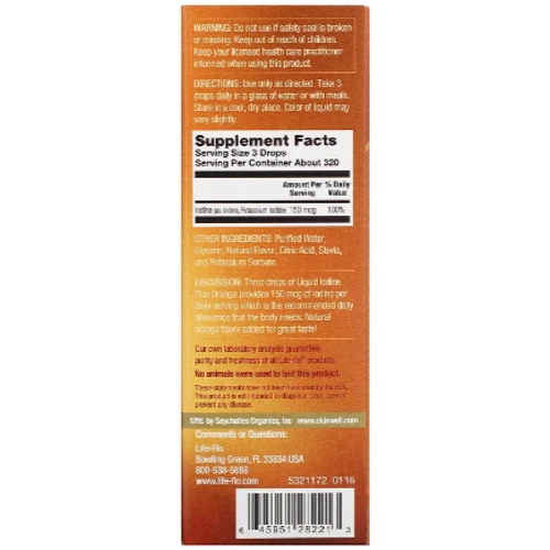 Life Flo Health Liquid Iodine Йод з натуральним смаком апельсина 59 мл