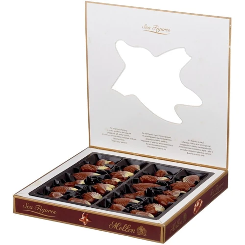 Цукерки Melbon Sea Figures Milk Chocolate with Hazelnut, 250 г (WT4489): Вага, г 250