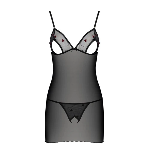Эротический комплект Passion LOVELIA CHEMISE black XXL/XXXL