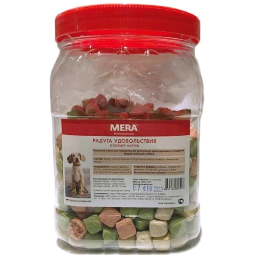 Лакомство для собак Mera Gourmet Happen Mix радуга удовольствия 10 кг (041990 // 1910): Производитель Mera