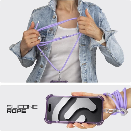 Ремешок для смартфона ArmorStandart Silicone Rope Titanium Violet with Grey holder (ARM76274) фото 3