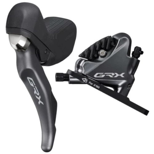 Гальмо гідравл диск Shimano RX810 GRX, переднє (ліва гальмо. Ручка/шифтер ST-RX810 2-швидкісний, BR-RX810, гідролінія 1000мм) (IRX8102DLF6SC100A)